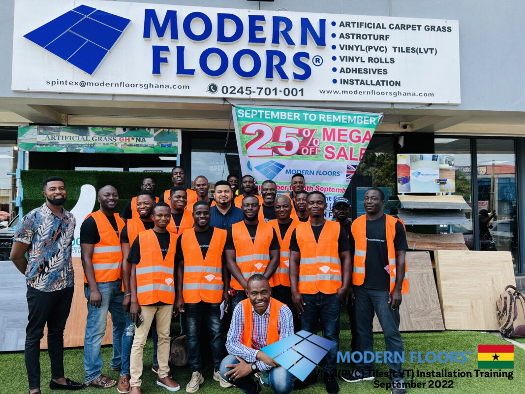 Modern Floors Vinyl Training in Ghana