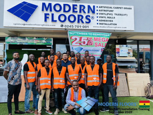 Modern Floors Vinyl Training in Ghana