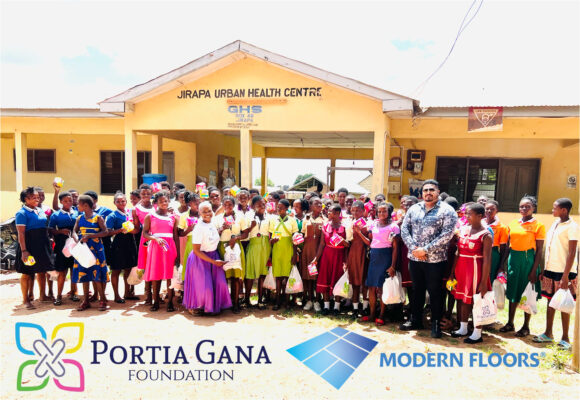 Modern Floors CEO Basil David Anthony donates to support 500 girls in Jirapa