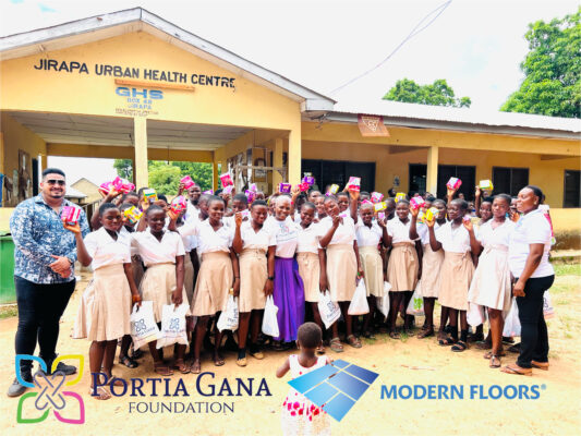 Modern Floors CEO Basil David Anthony donates to support 500 girls in Jirapa