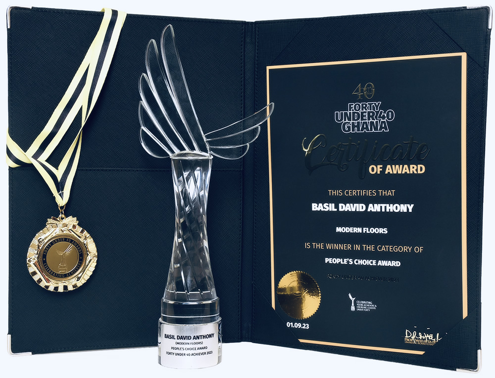 Modern Floors CEO Basil David Anthony Wins People Choice Award