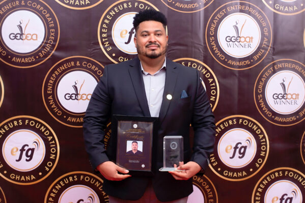 Modern Floors Ghana CEO, Basil David Anthony honoured with 2023 Young Entrepreneur of the Year Award