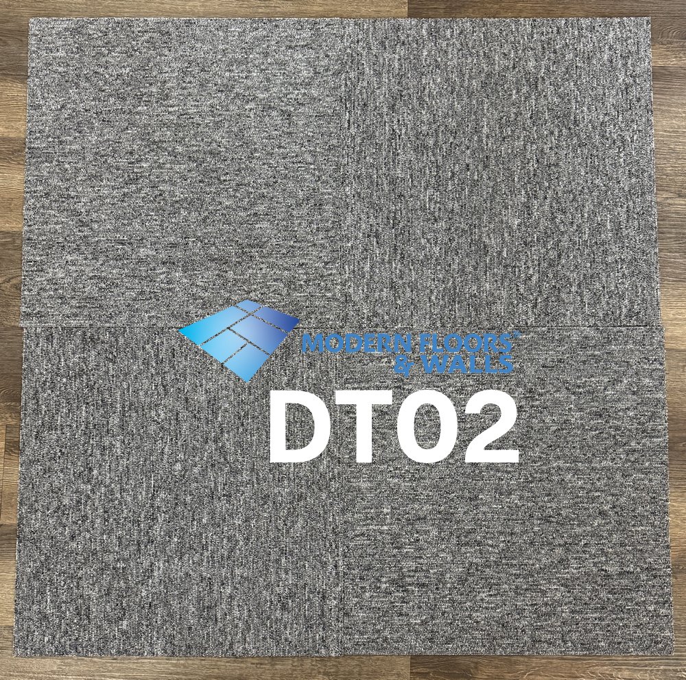 DT02 | Grey | 50cm x 50cm Carpet Tiles + PVC Backing