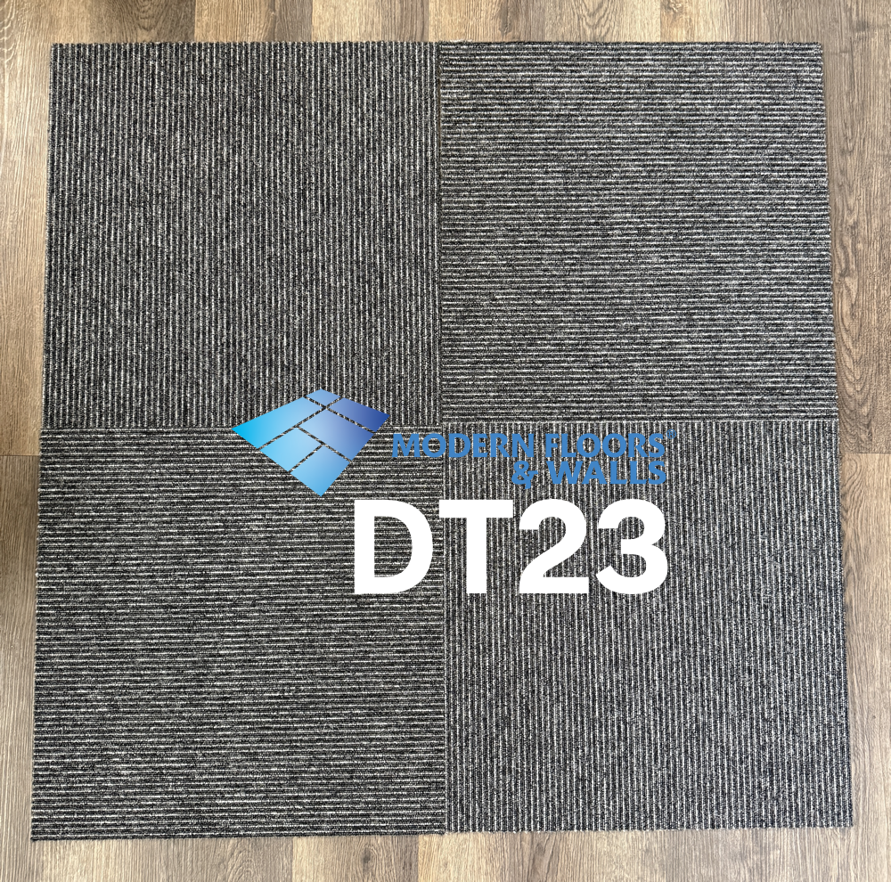 DT23 | Grey | 50cm x 50cm Carpet Tiles + PVC Backing