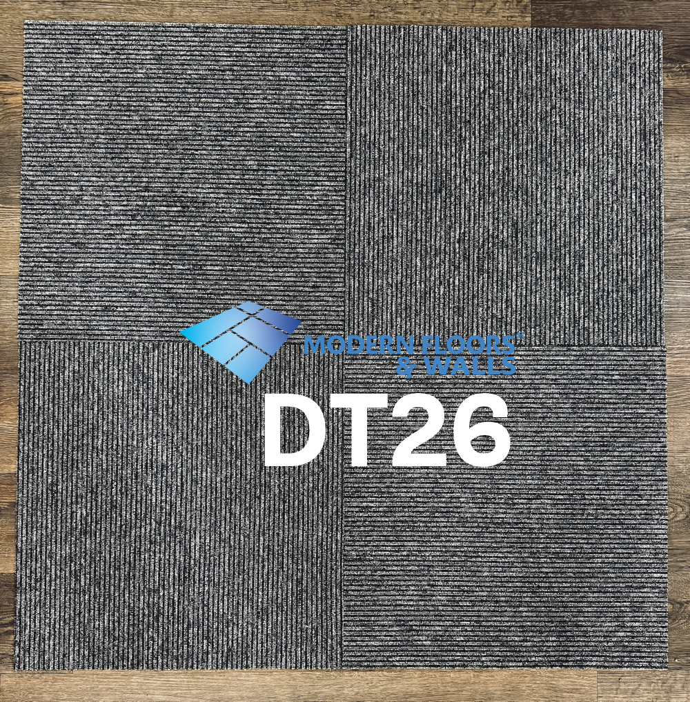 DT26 | Grey | 50cm x 50cm Carpet Tiles + PVC Backing