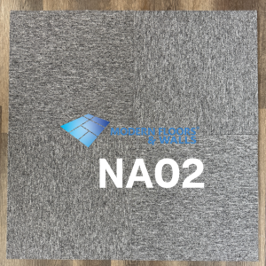 NA02 | Grey | 50cm x 50cm Carpet Floor Tiles + PVC Backing