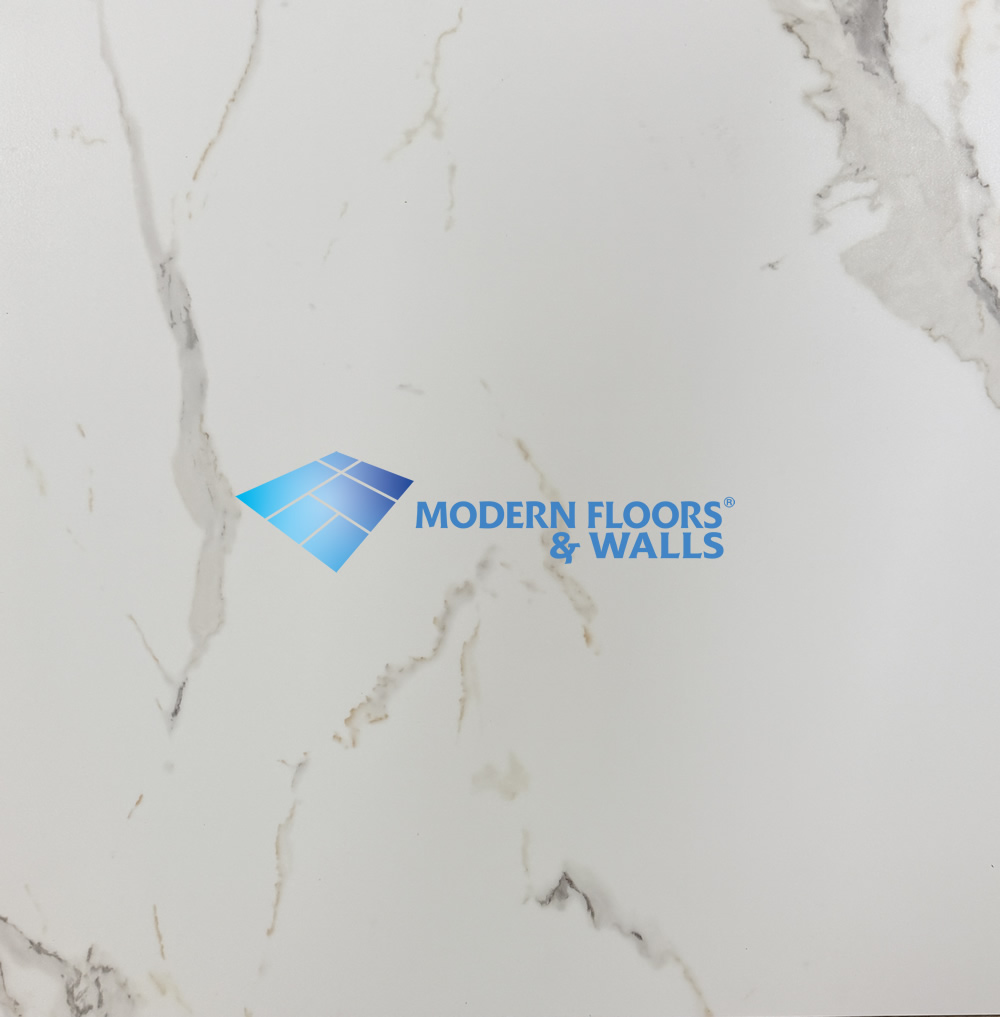 White/Grey/Gold | 60cm x 60cm | Marble Colour Dry Back Luxury Vinyl(PVC) Tiles(LVT)